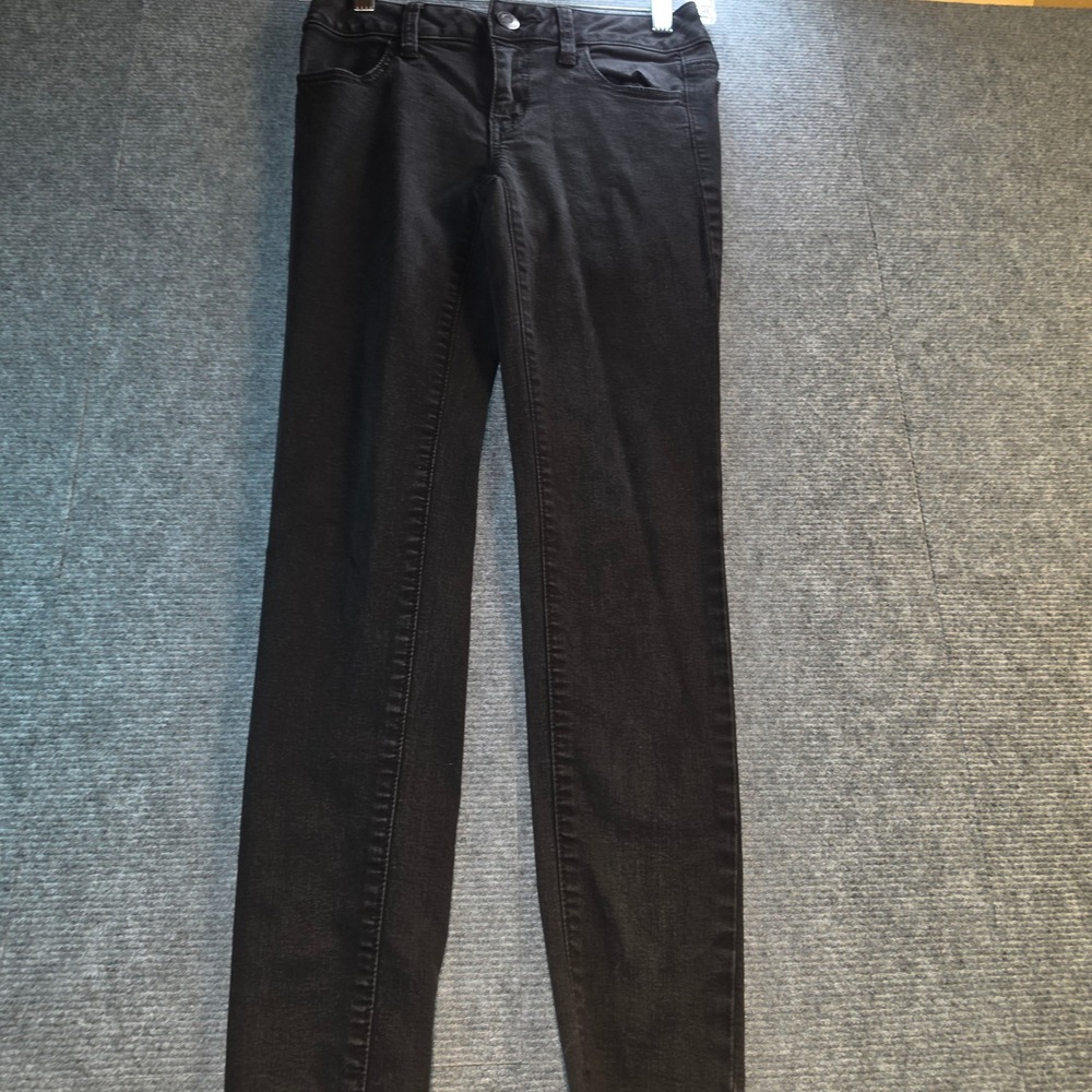 American Eagle Jegging Women 0 Short Black Good Super Stretch Skinny Jeans